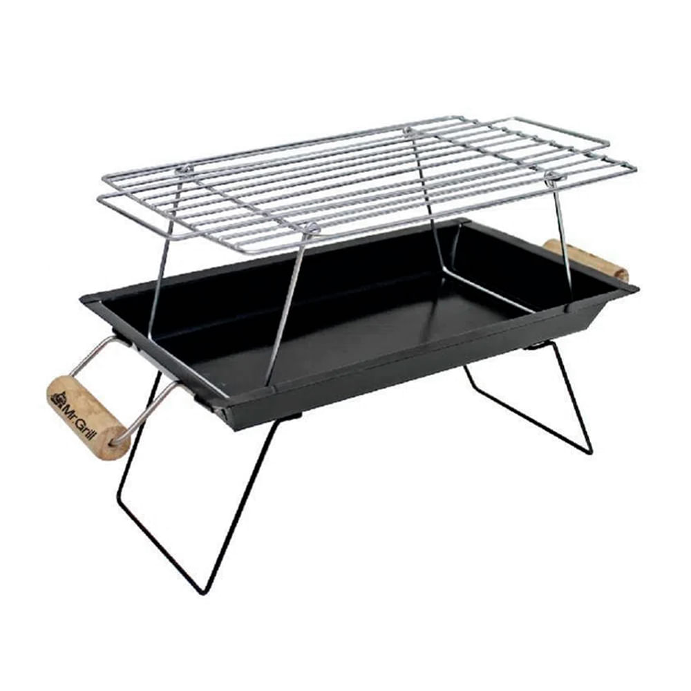 Parrilla Camping Mr. Grill Rectangular + Garras de Oso