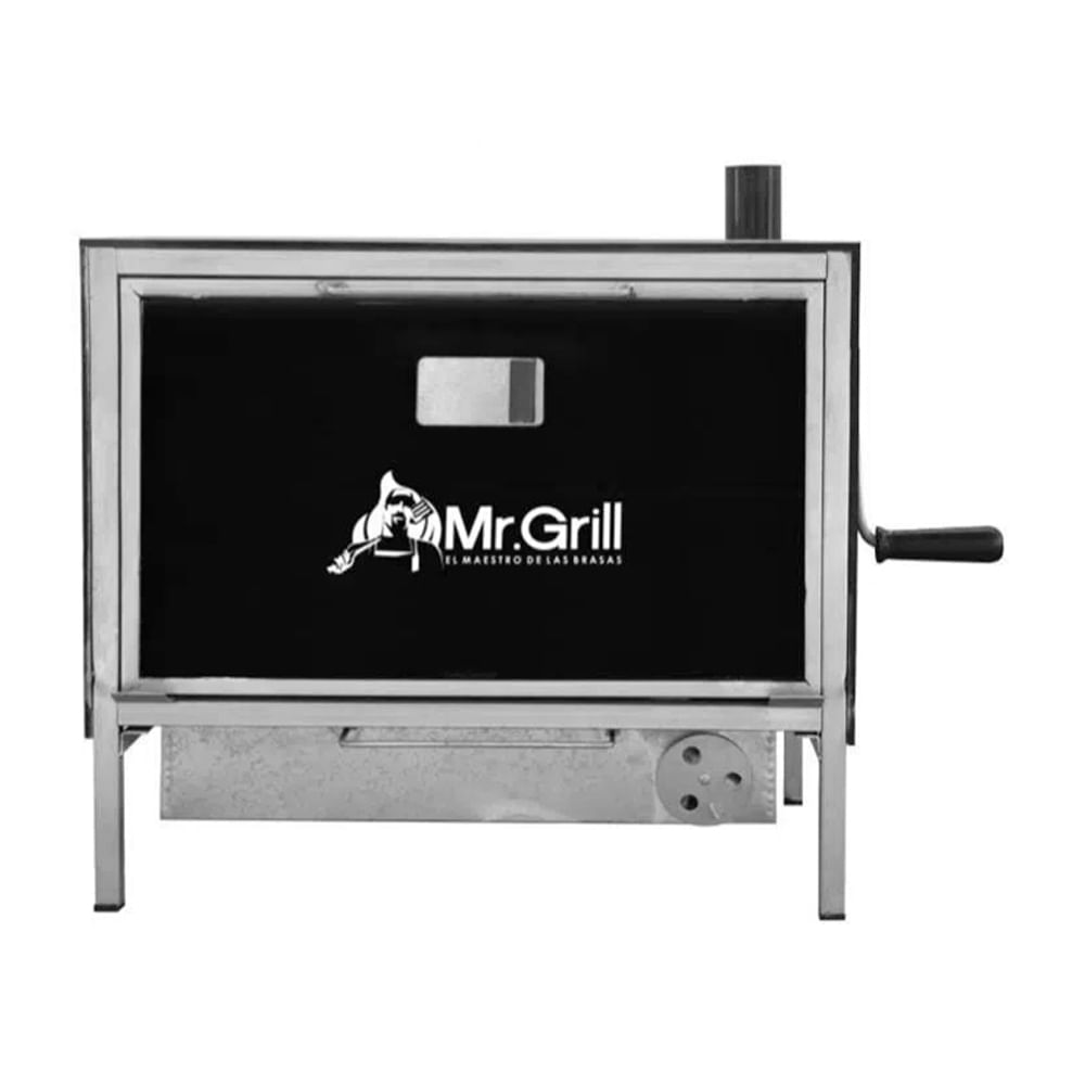 Horno Asador A La Brasa Chico + Tabla De Picar Pig + Carbon + Kit Sal Maras