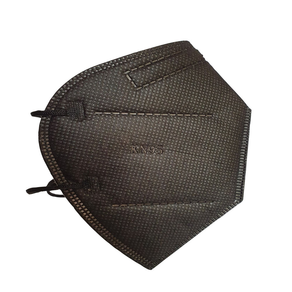 Mascarilla Kn95 3D FFP2 5 Capas Color Negro por 10 Und
