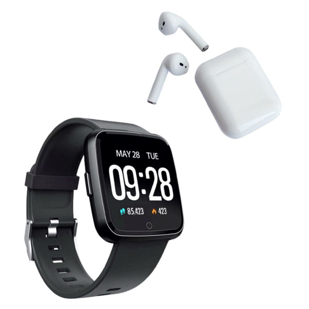 Pack Smartwatch Y7 Negro y Audífono Blanco | Promart - Promart