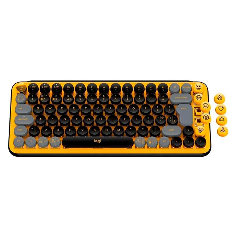 Teclado Inalambrico Logitech Pop Key Bluetooth Amarillo - Promart