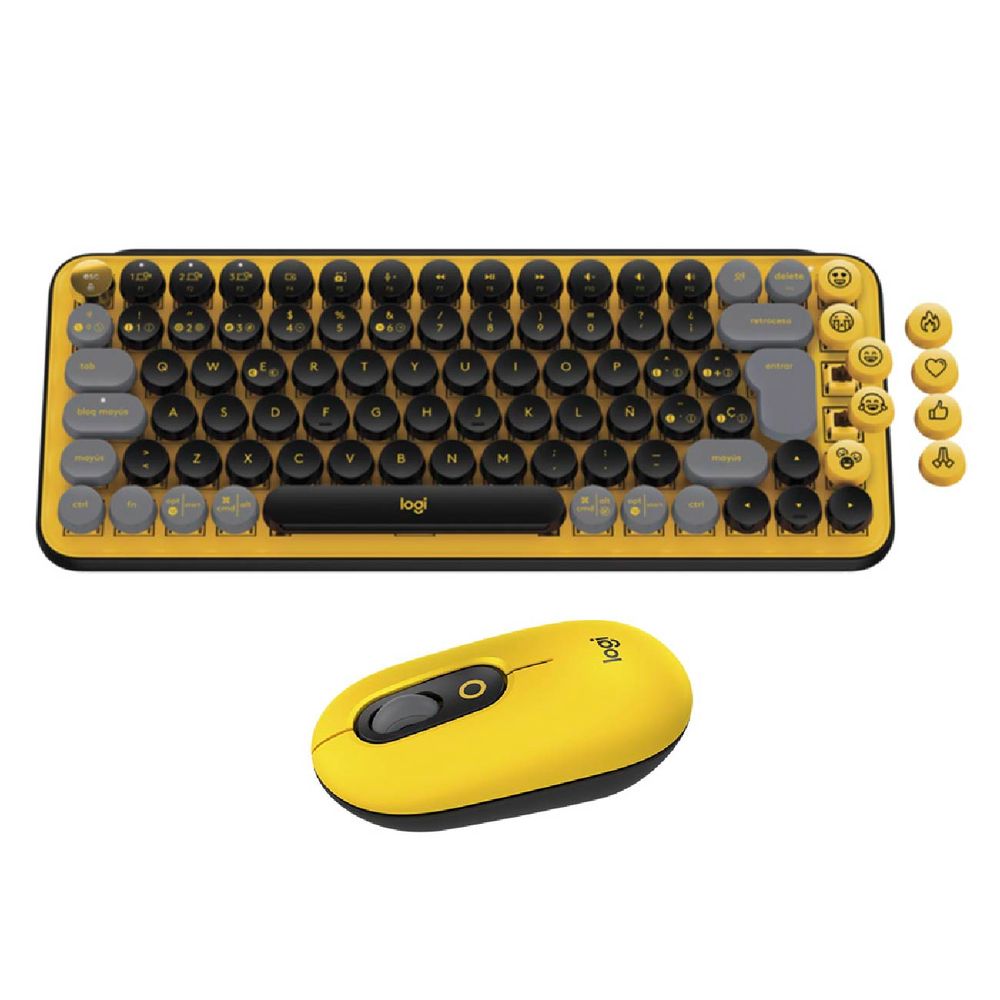 Teclado Inalambrico Logitech Pop Key Bluetooth Amarillo - Promart