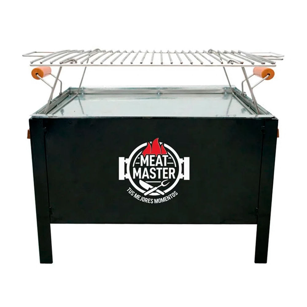 Caja China Meat Master Black Chica con Parrilla de Varillas Inoxidable
