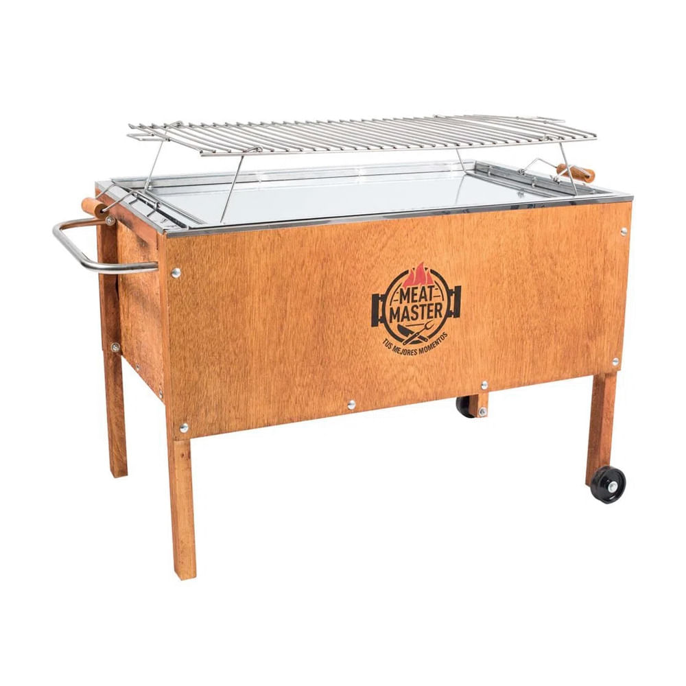 Caja China Meat Master Inoxidable Grande con Parrilla de Varillas Inoxidable