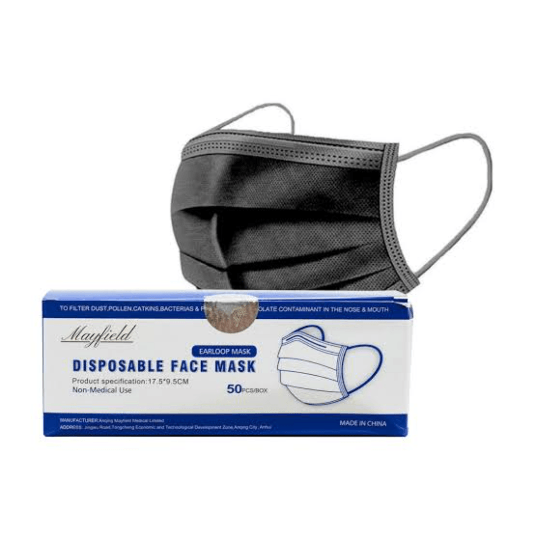 Mascarilla Negra Mayfield 50 Unidades