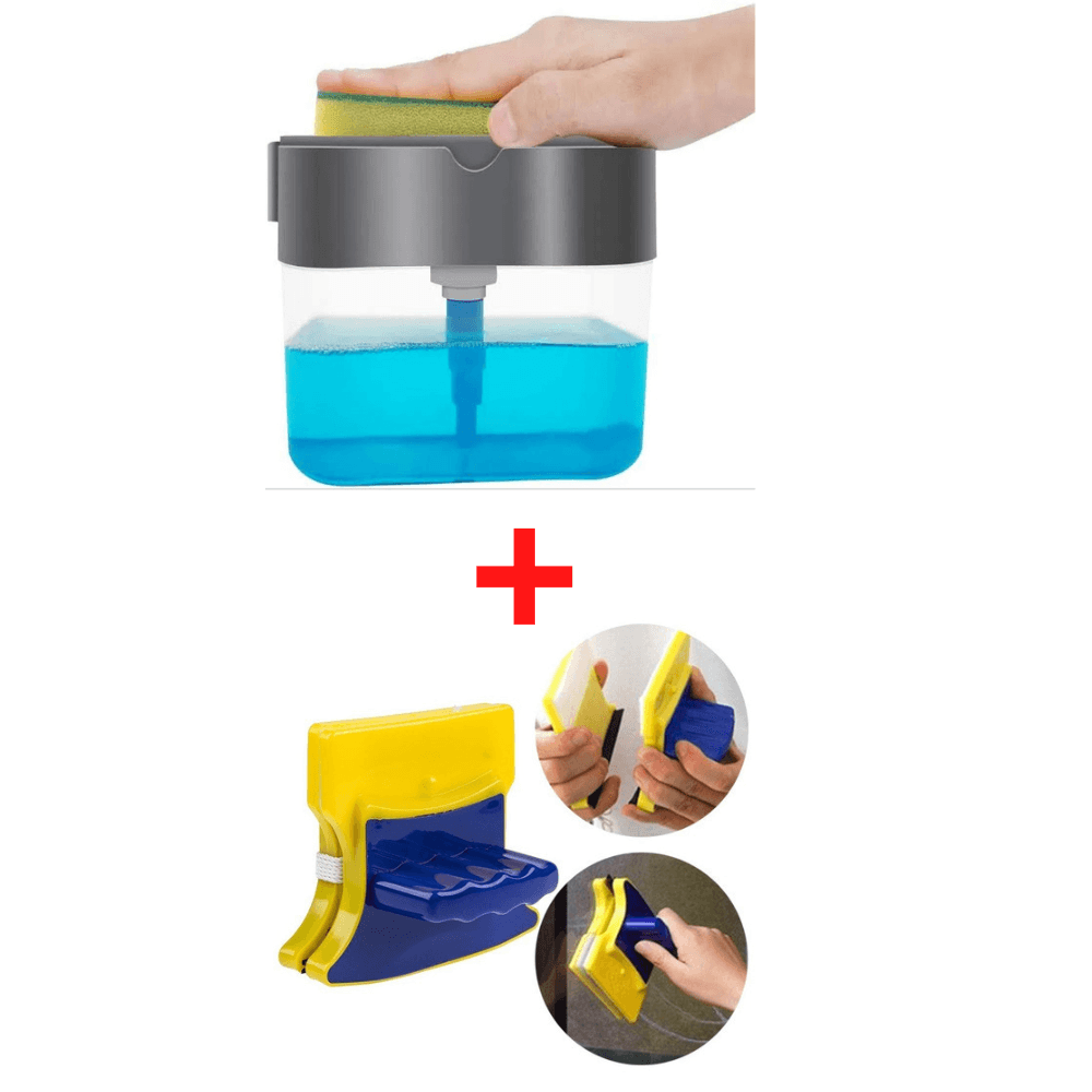 Combo Dispensador para Lavavajilla + Limpiavidrios Magnético