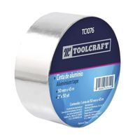 Cinta de aluminio para ducto Toolcraft TC1076 de 50 mm x 45m