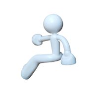 Porta Llave Magnetico Hombre Colgando Blanco