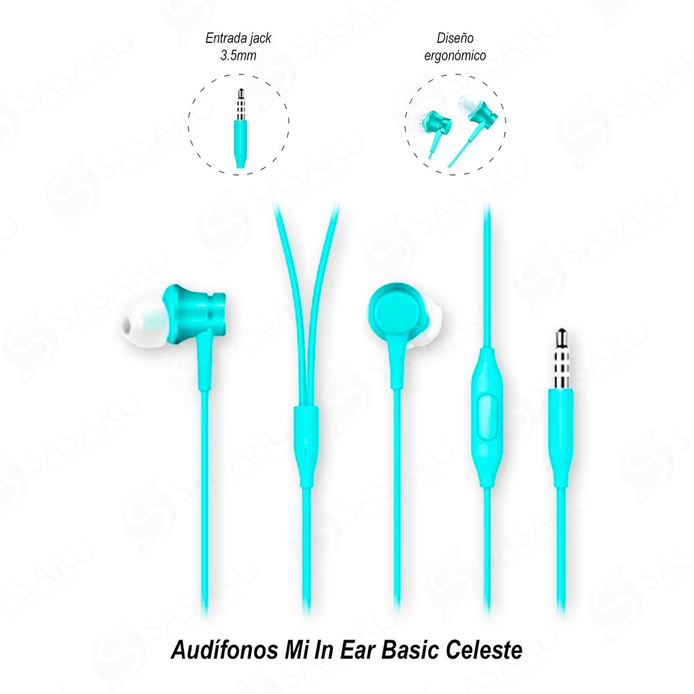 Auriculares Xiaomi Mi In-Ear Headphones Basic Azul - Auriculares