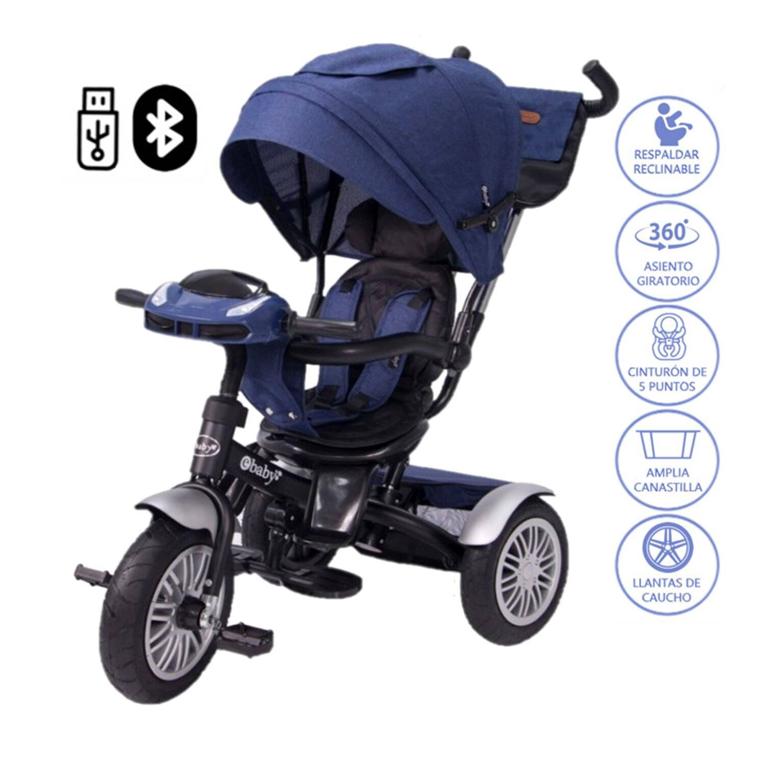 Triciclo Ebaby Zoe 340N Azul