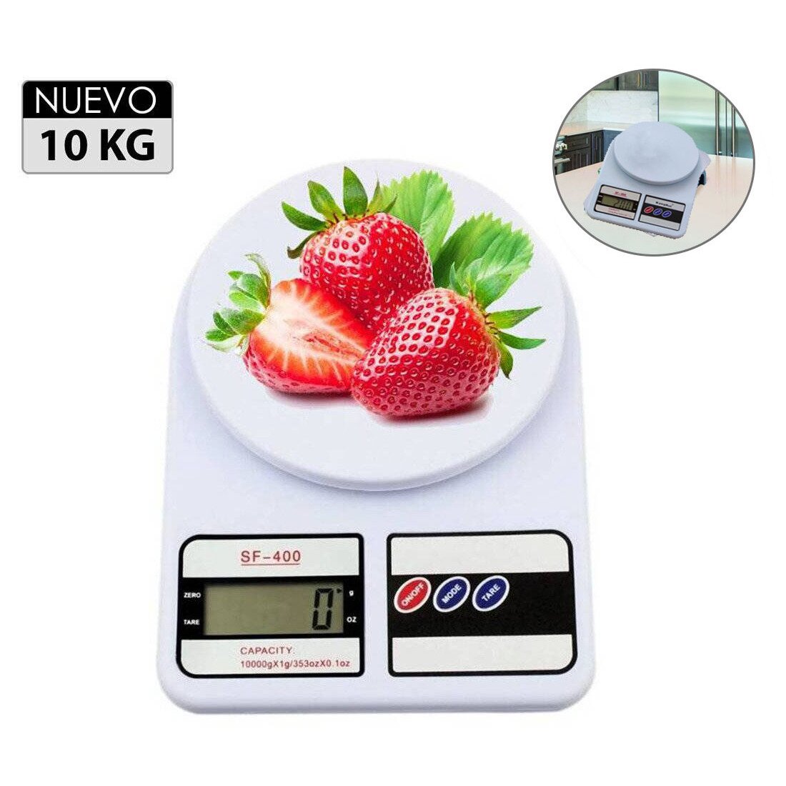 Balanza Gramera Digital de Cocina GENERICO SF-400 hasta 10kg