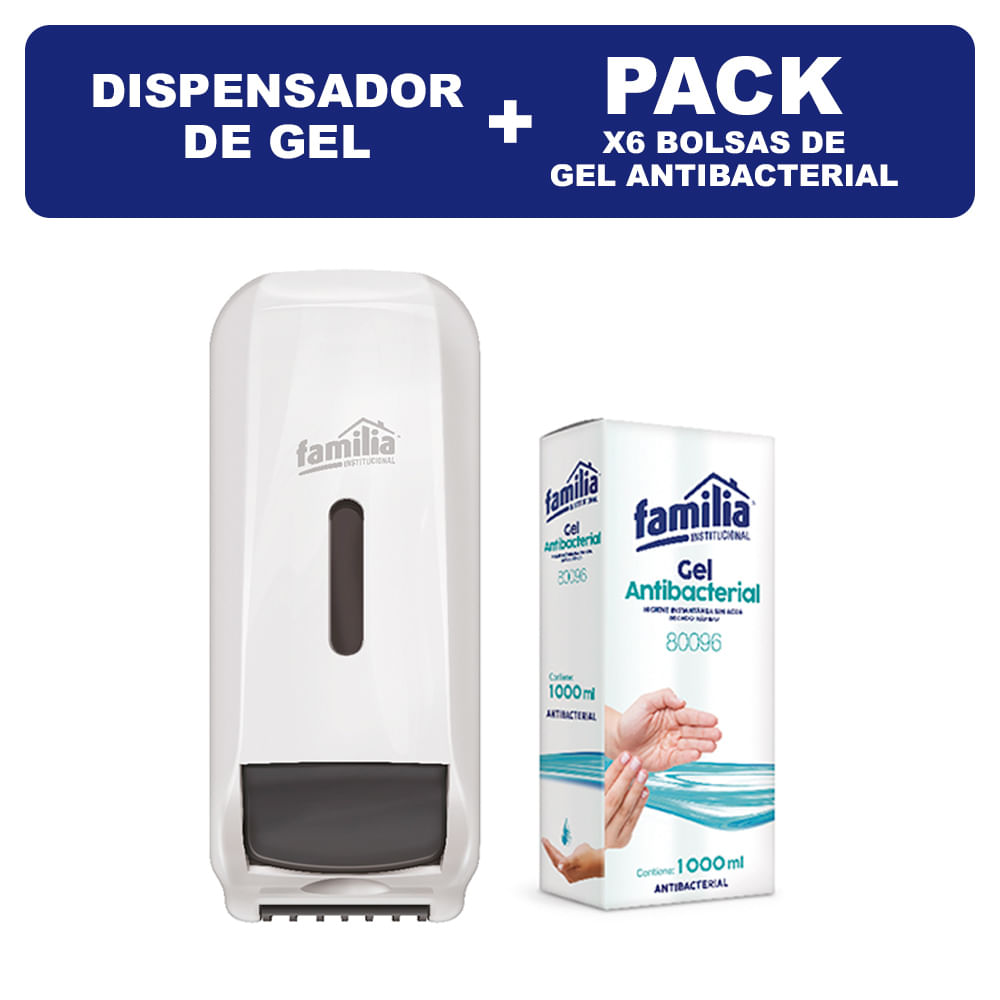 Dispensador Gel Antibacterial Sanitizante Familia Y Gel X6un Promart 5688