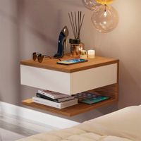 Velador Flotante Contemporáneo Miró Marrón-Blanco 34 cm