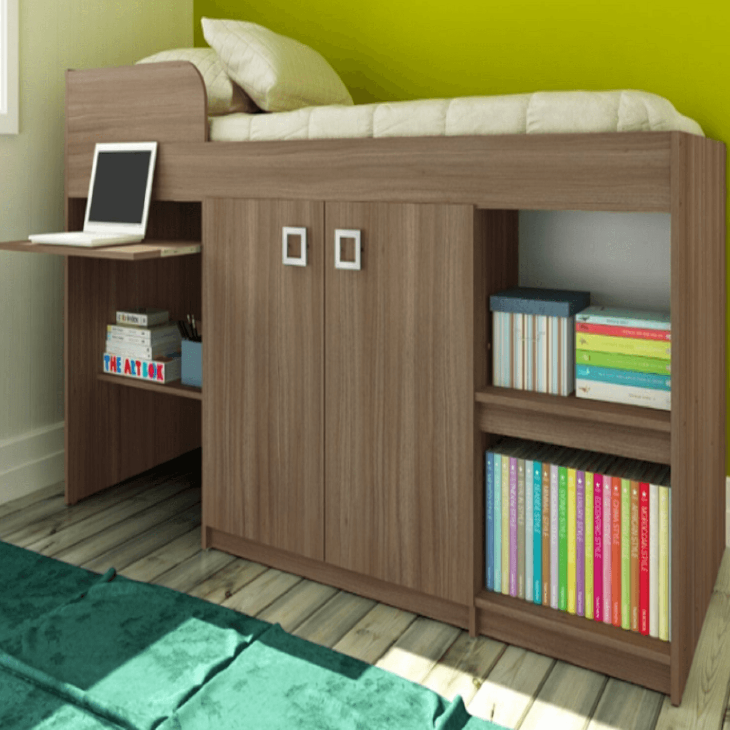 Camarote Multifuncional con Escritorio 1 Plaza / 1.5 Plazas DMuebles Barcelona