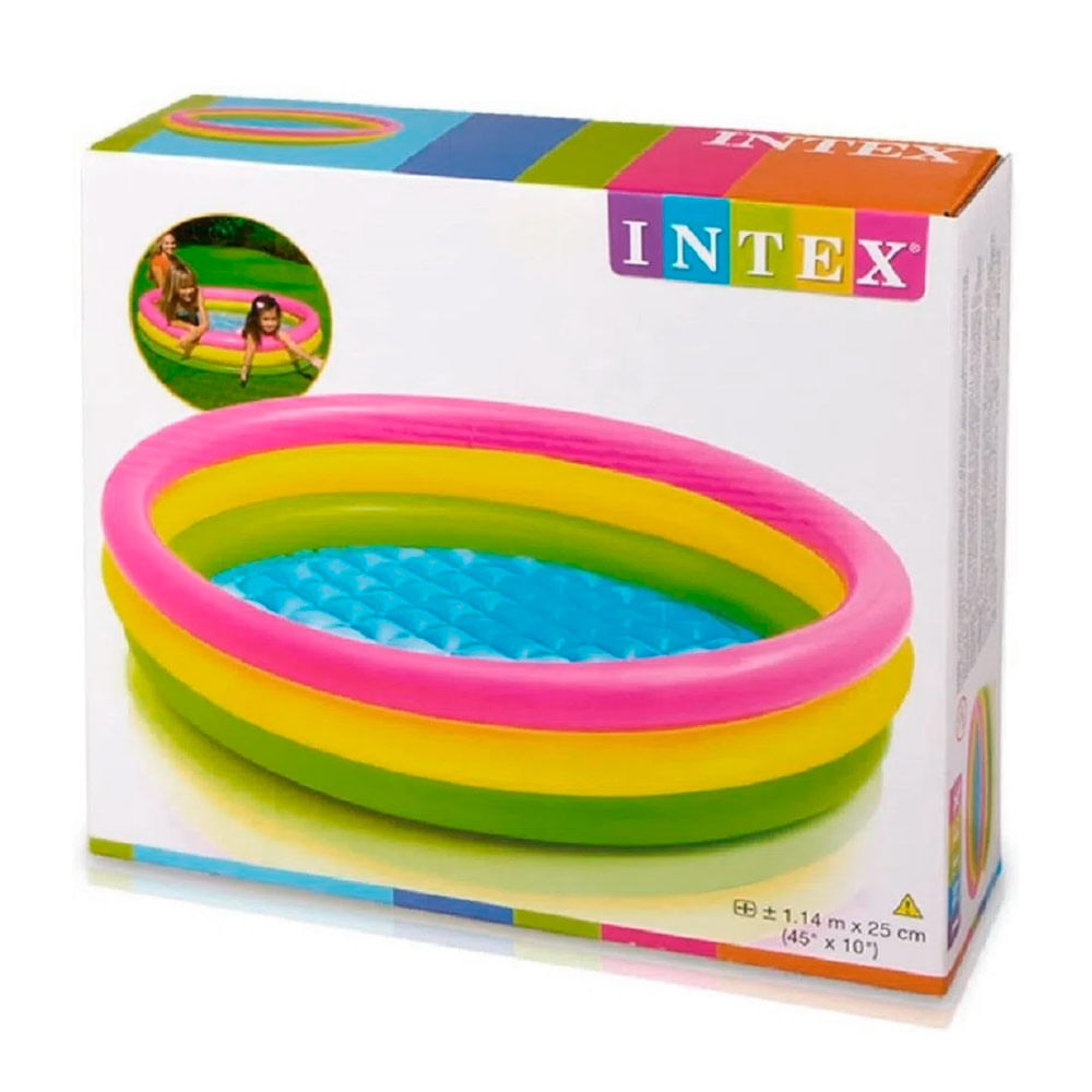 Piscina Inflable Arcoiris Intex 114 x 25 cm