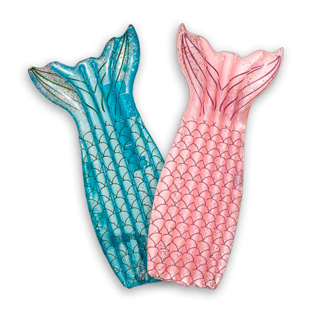 Flotador Inflable Cola de Sirena Iridiscente Verano