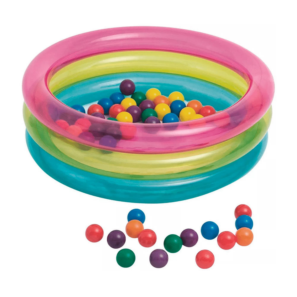 Piscina Inflable Intex + 100 Pelotas Bestway Multicolor