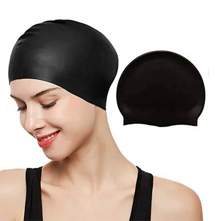 Gorro de natación para mujer Gorro de natación Chica Sombrero de natación  de silicona Antideslizante Hat_s