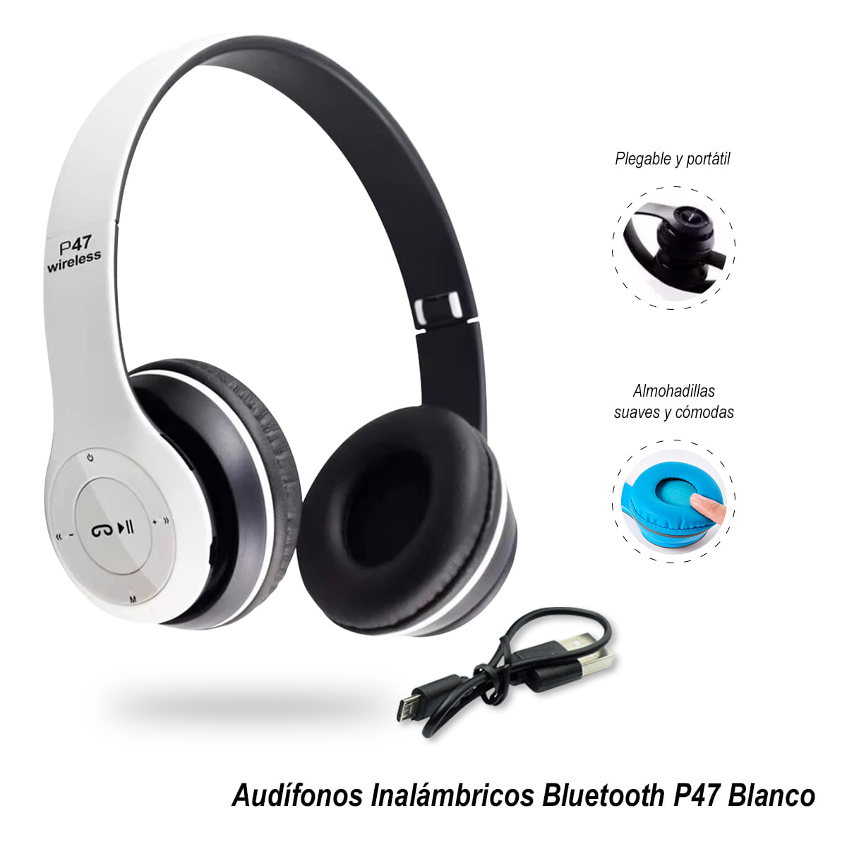 Audífonos JBL TUNE 510BT Inalámbricos, 40 horas Vía Bluetooth Negro -  Promart