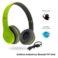 Audífonos Inalámbricos Bluetooth P47 Verde