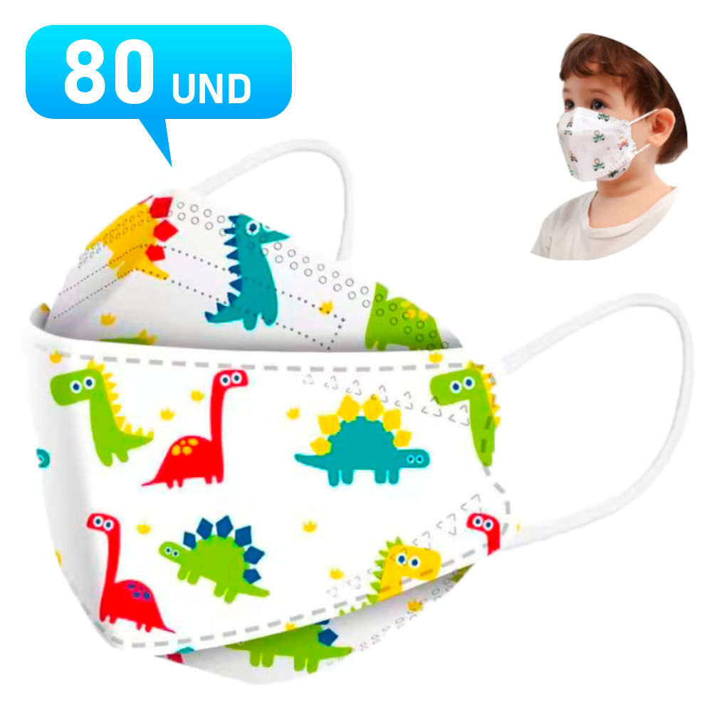 Mascarilla Fish Shape x80 Unidades Diseño Aleatorio Infantil