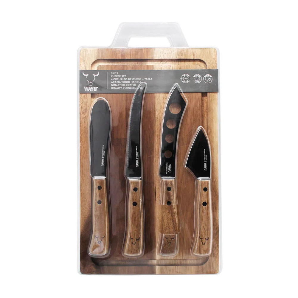 Set de Aperitivo WAYU Parrillero Cuchillos + Tabla