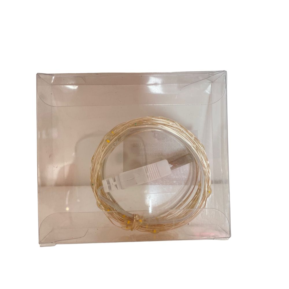 Cable Led Con 50 Luces Blanco Cálido Usb Floripa Cv842