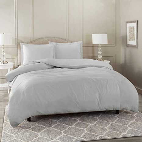 Set Cubre Duvet Bambú 2 Plazas Home Brands Gris Claro