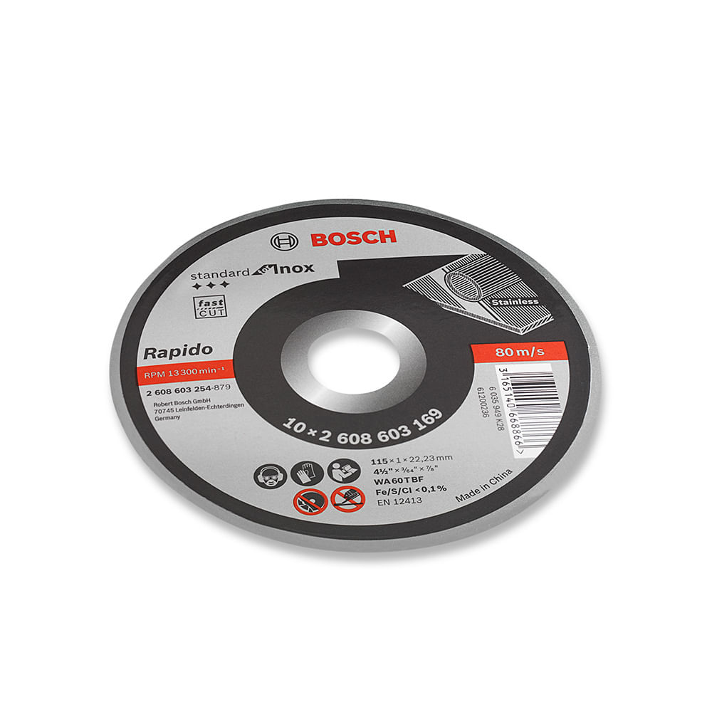 Significado cavar Agacharse Disco de corte inoxidable Bosch 115x1mm x10 - Promart