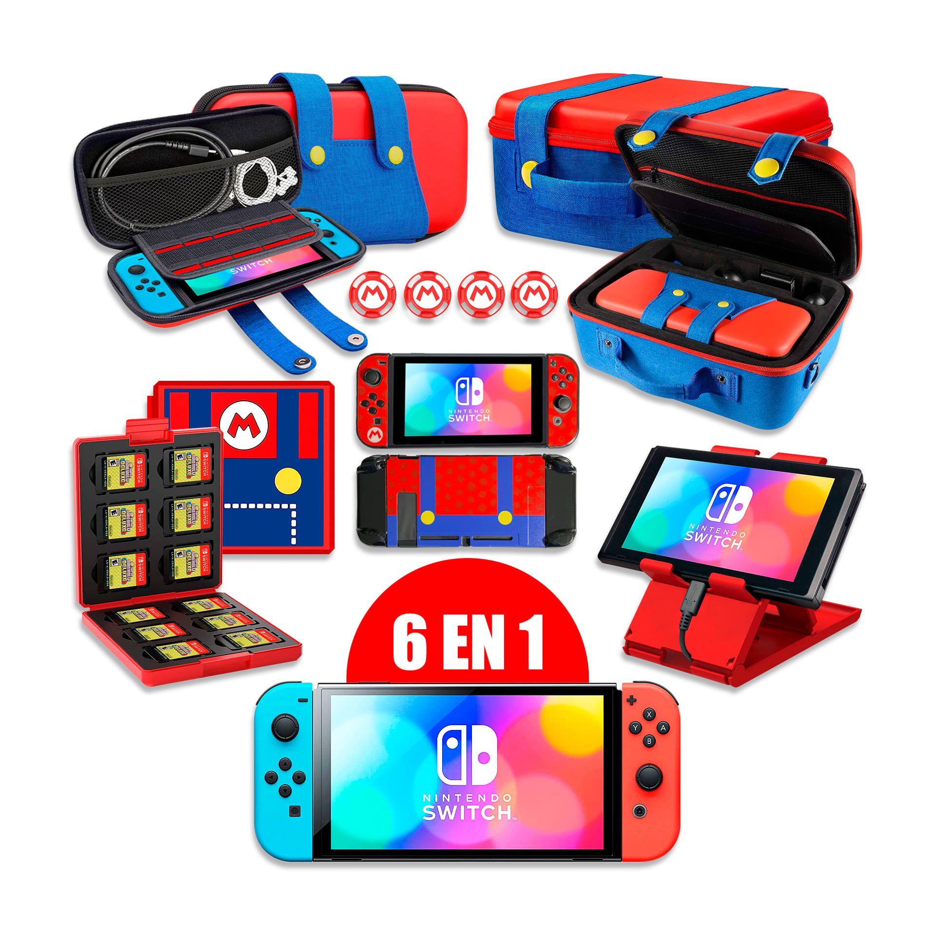 Nintendo Switch 6 en 1 Superkit de Viaje Mario