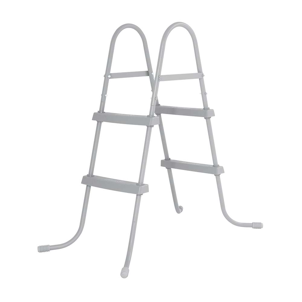 Escalera de Hierro/Plástico Bestway Modelo 84cm Gris para Piscina