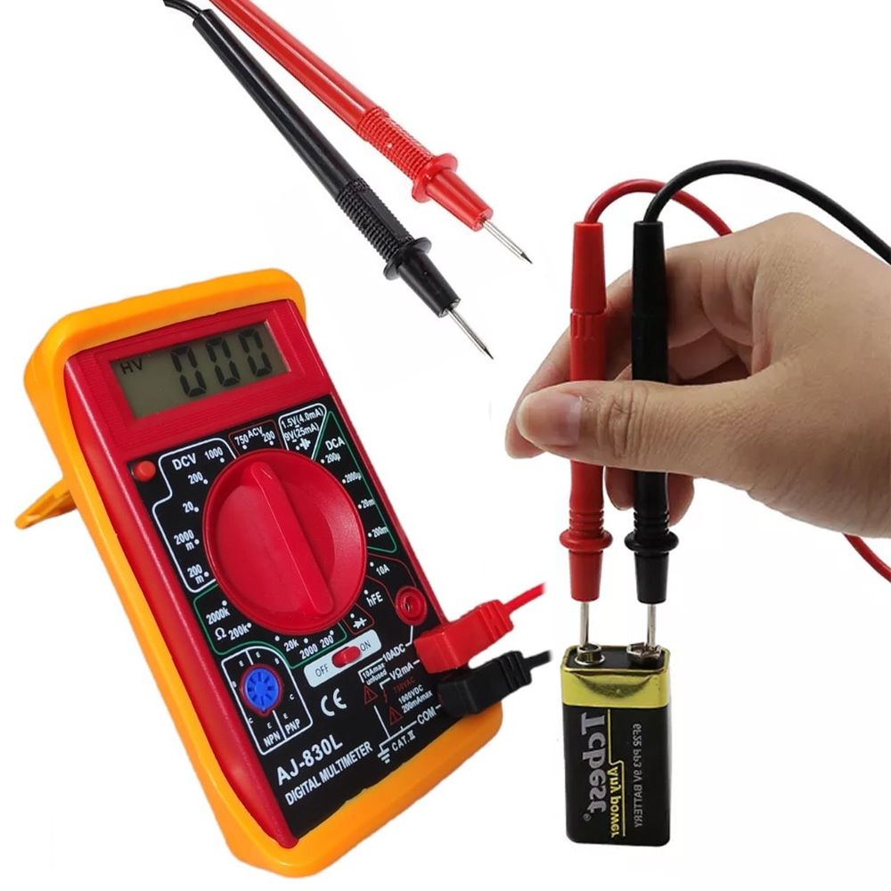  Voltímetro digital Amperímetro Ohmímetro Multímetro Volt AC DC  Tester Meter ABS+PVC : Herramientas y Mejoras del Hogar