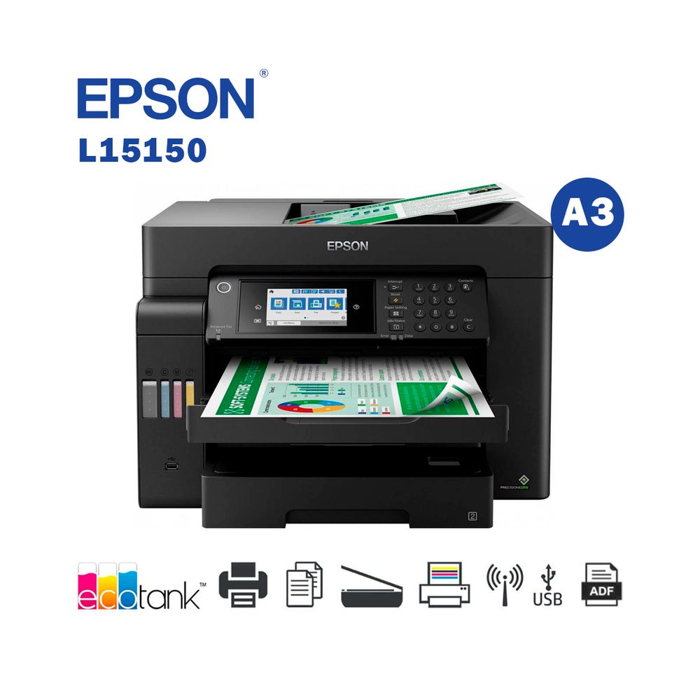Impresora Multifuncional Epson L15150 A3 sistema de tinta continuo wifi -  Promart