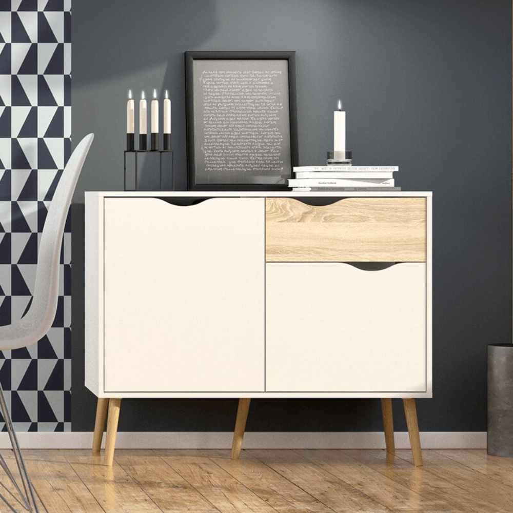 Aparador Vintage Silky Duna y Blanco