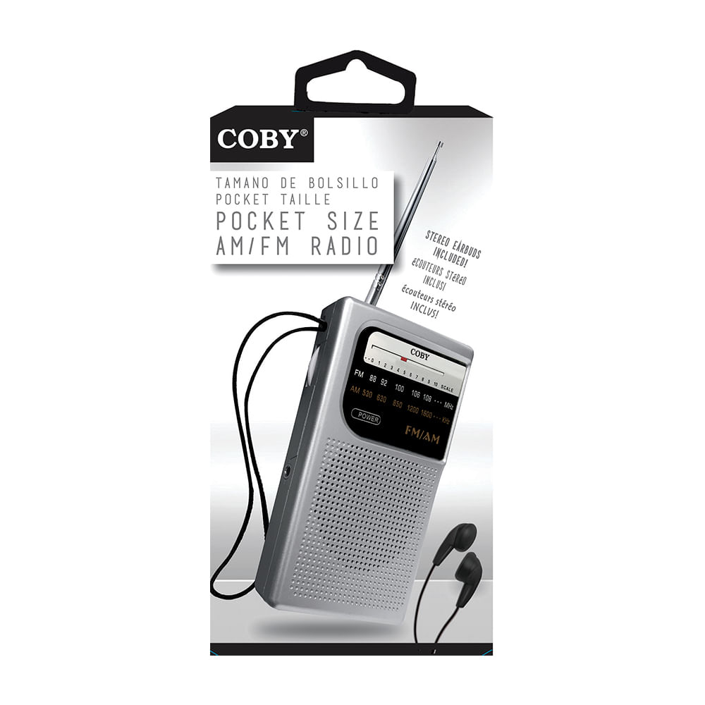 Radio Coby am/fm Pocket Aa silver Promart