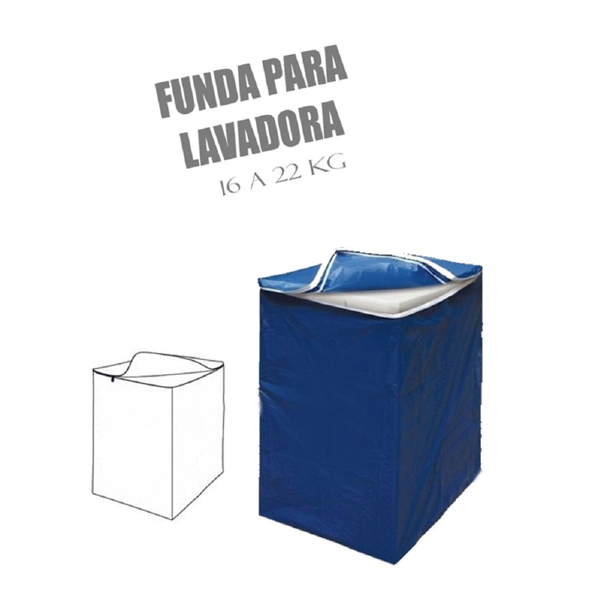 Funda para lavadora de 16 A 22 Kg Color Aleatorio