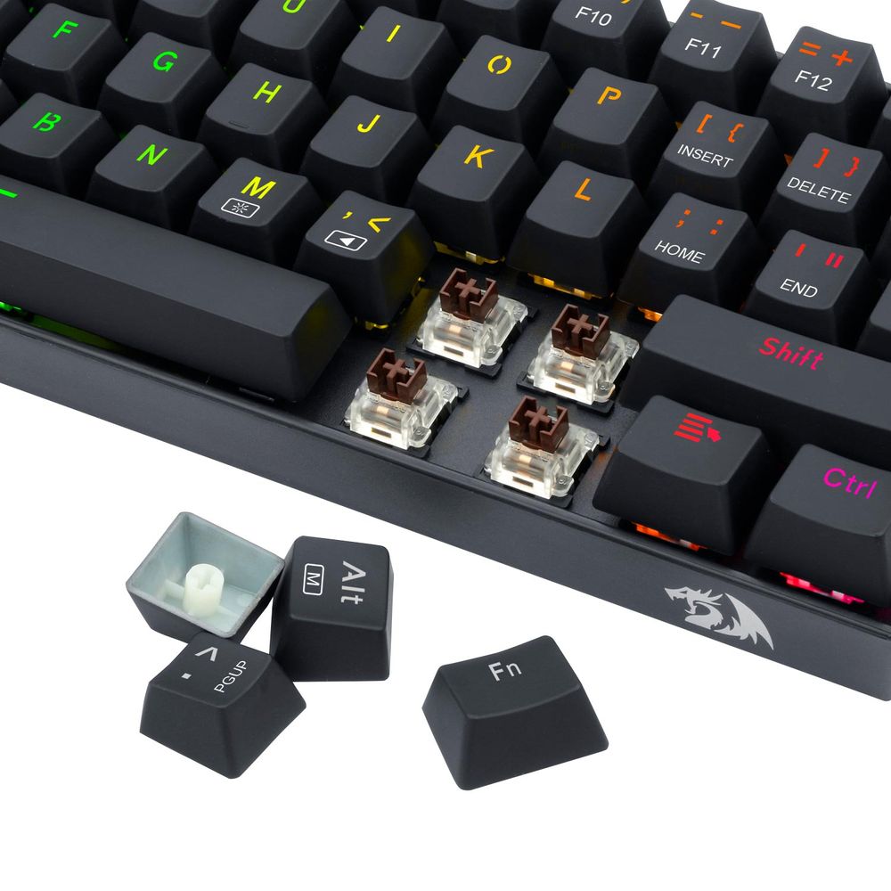 Teclado Gamer Redragon Dragonborn Eng K630W Rgb Switch Black Brown