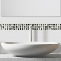 Listelo Cerámico Kantu Grigio Brillante de 39.5 cm