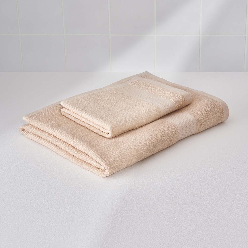 10-Pcs. Juego toallas Premium, de color beige y melocoton ( peach) ,2  toallas de baÃ±