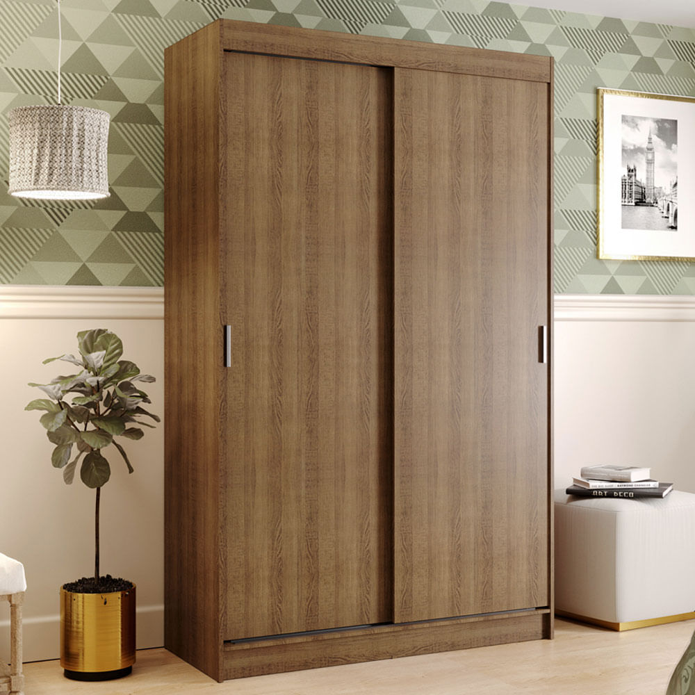 Ropero Tokio Madesa 2 Puertas Corredizas Y 2 Cajones Marron