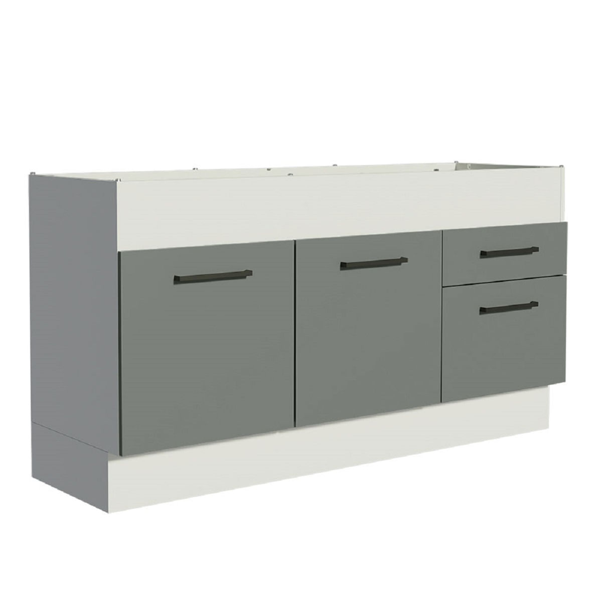 Mueble De Cocina Madesa 2 Cajones 2 Puertas 150 Cm Gris