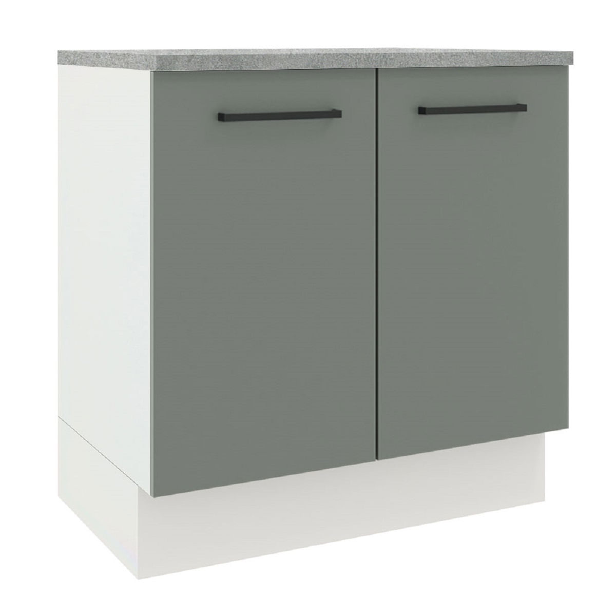 Mueble De Cocina Madesa 2 Puertas 80 Cm Gris