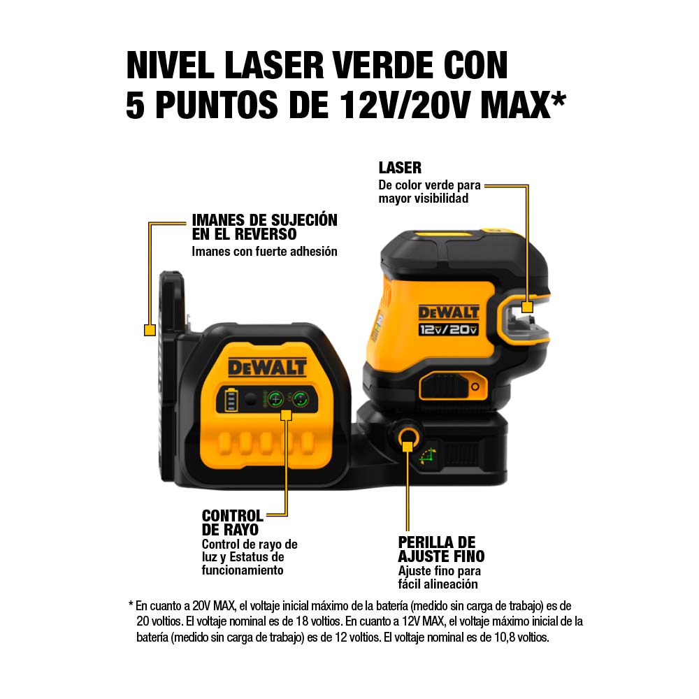 Nivel Laser 3D 5 Lineas + 2 Bateria y Trípode XTD - Promart