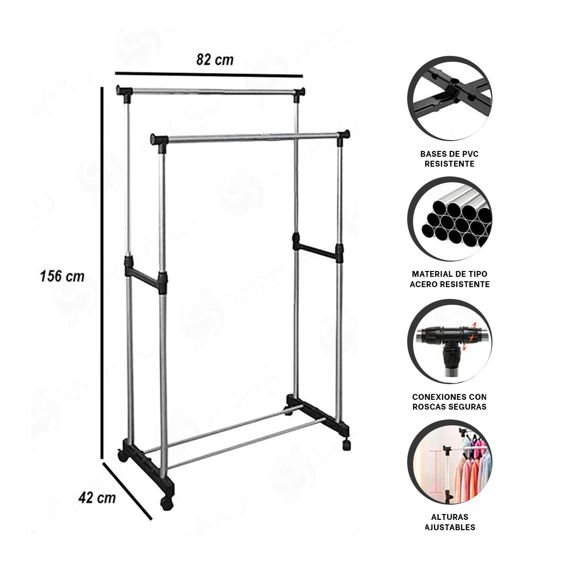 Perchero Colgador 2 Niveles