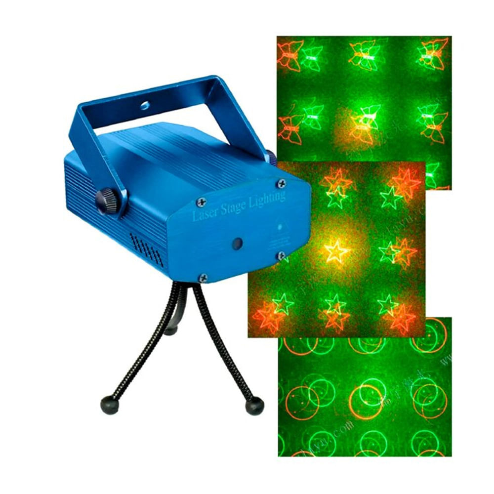 Mini Reflector de Luces Láser Diseños Aleatorio GENERICO  Luces Navideñas