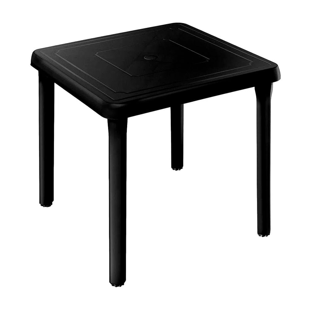 Súper Mesa Cuadrada POLINPLAST 73x73cm Inka Negro