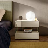 Velador Contemporáneo Menfi Blanco 73cm