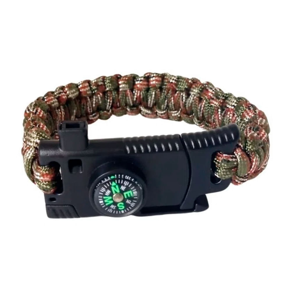 Pulsera Táctica Paracord Camping y Supervivencia Con Navaja militar