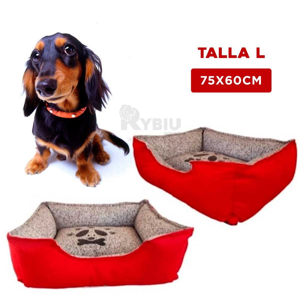 Colchonetas Cama para Perros L 60x80 cm Rojo