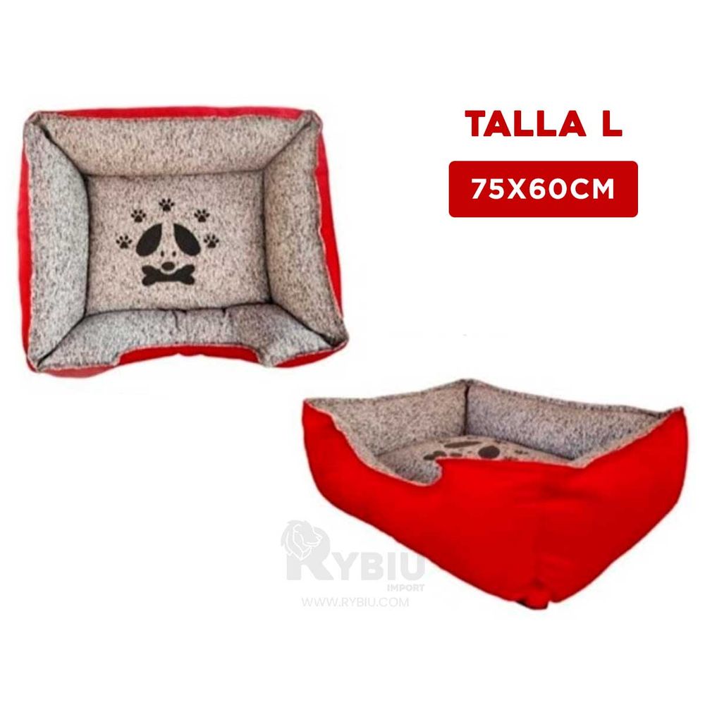 Colchonetas Cama para Perros L 60x80 cm Rojo